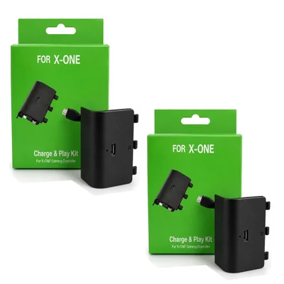 2 Baterias E Cabo Carregador Compatíveis Com X Box One