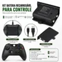Bateria E Cabo Carregador Compatível Com Controle X Box One Charge Play Kit