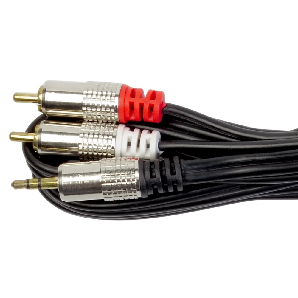 Imagem 2 de 3 do produto Cabo P2 Estéreo X 2 Rca Macho 1,8m Cbrc0021 Preto Storm