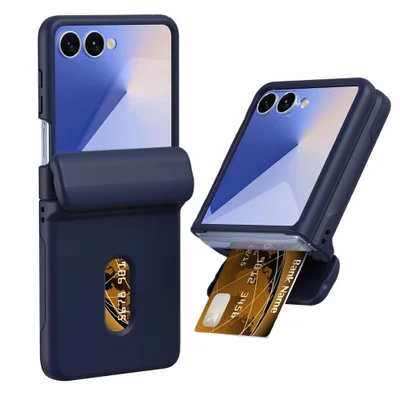 Capa Porta Cartão Samsung Galaxy Z Flip 7 Cor:azul