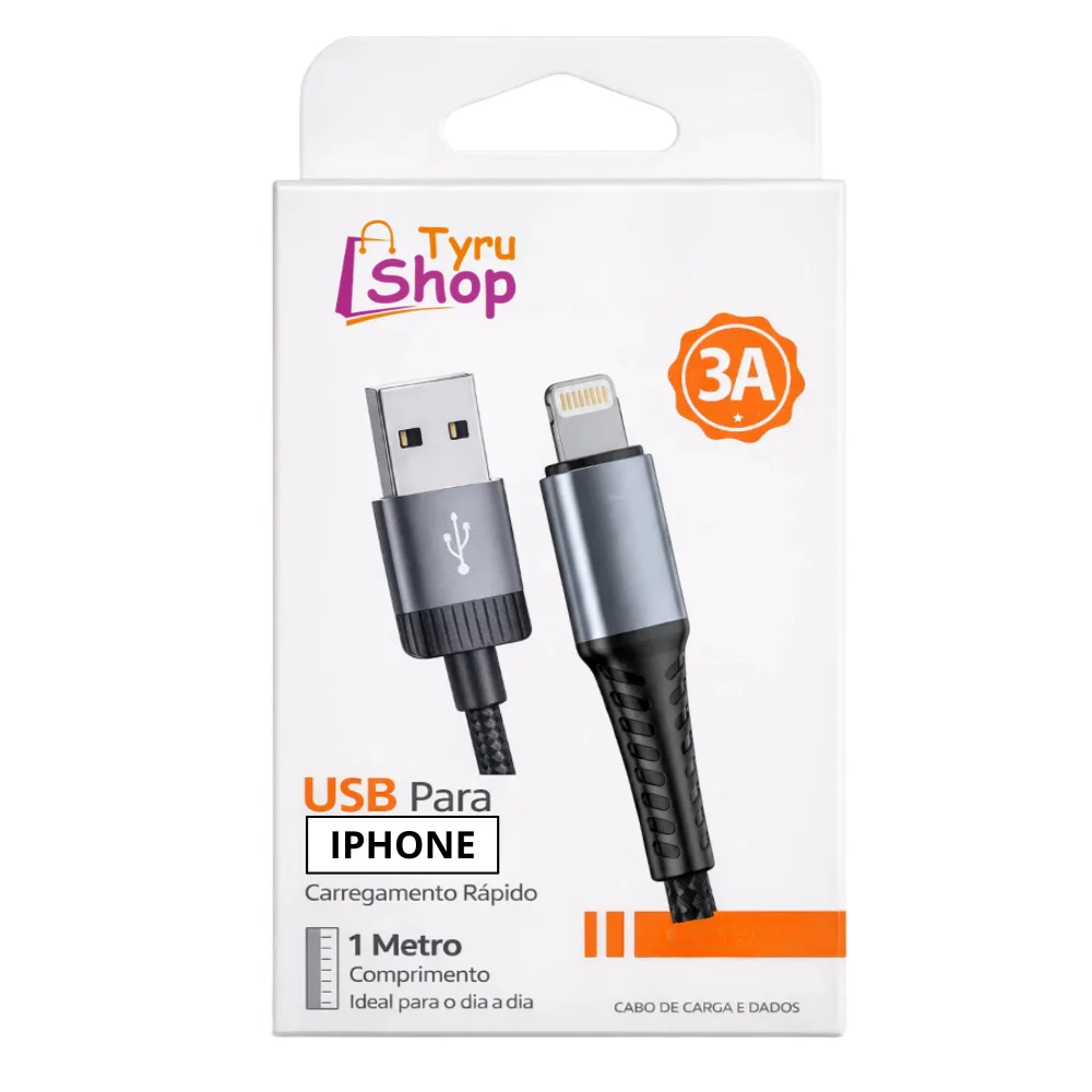 Imagem 2 de 5 do produto Cabo Carregador Turbo Compatível Iphone 7 8 11 Se 12 13 14