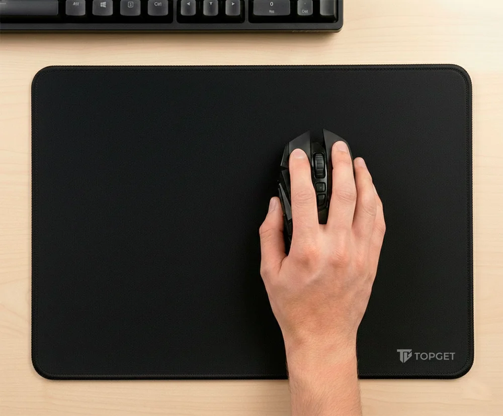 Mouse Pad 30x25 Cm Titancontrol Gamer E Home Office Premium Topget - Preto Mouse Pad 30x25 Cm Titancontrol Gamer E Home Office Premium Topget - Preto