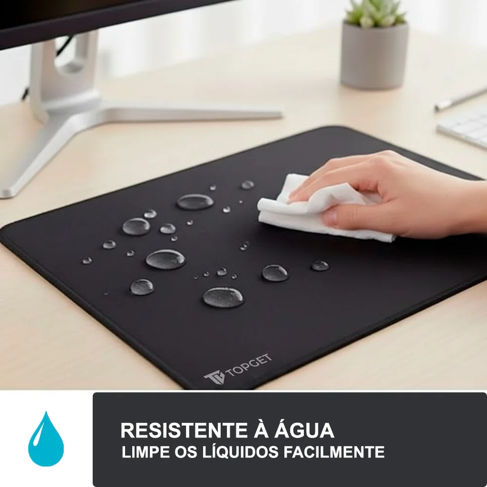 Mouse Pad 30x25 Cm Titancontrol Gamer E Home Office Premium Topget - Preto Mouse Pad 30x25 Cm Titancontrol Gamer E Home Office Premium Topget - Preto