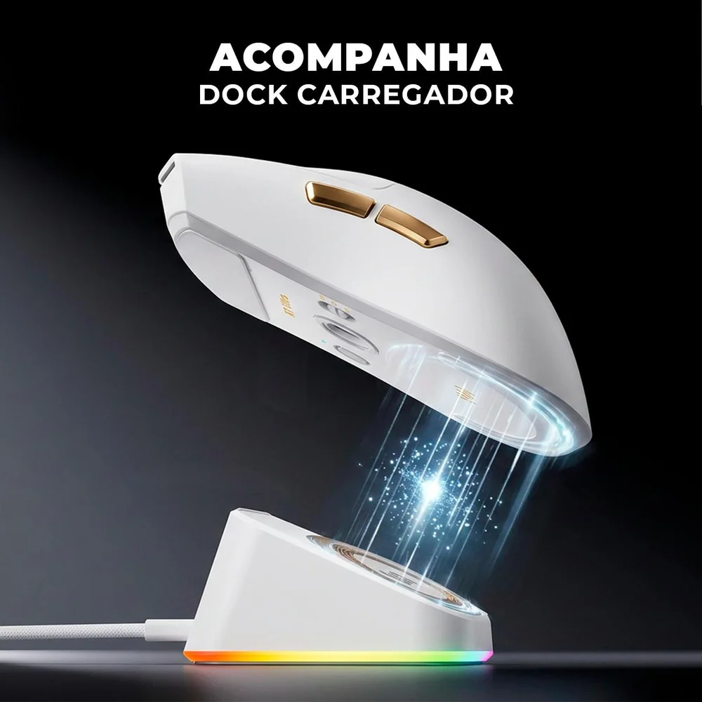 Imagem 4 de 5 do produto Mouse Gamer Mchose K7 Ultra Wireless 8k Sensor Paw3950 42k Dpi