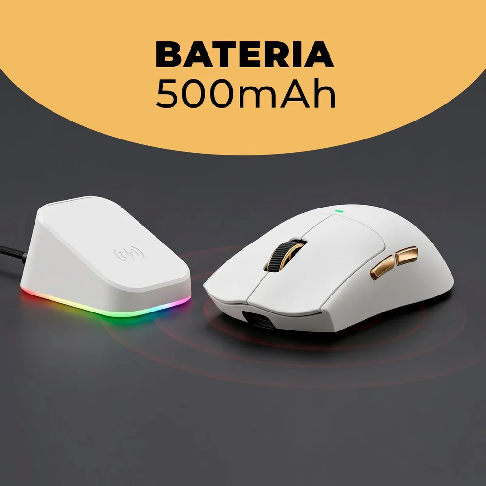 Imagem 5 de 5 do produto Mouse Gamer Mchose K7 Ultra Wireless 8k Sensor Paw3950 42k Dpi