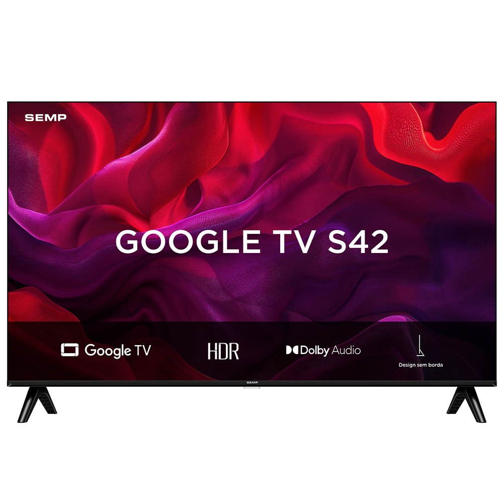 Smart Tv Semp 50 " LED Full Hd S42 Wi-fi Bluetooth Google Tv Hdr10 Dolby Audio 50s42