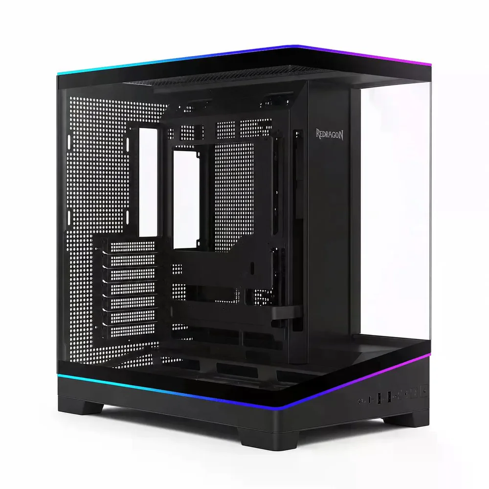 Imagem 2 de 4 do produto Gabinete Gamer Redragon View, Mid Tower, Preto, Sem Fonte, Sem Fans, Ca-622b