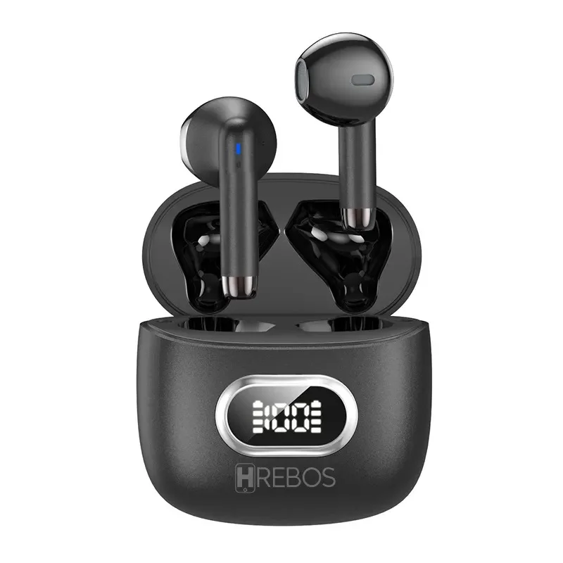 Imagem 2 de 5 do produto Fone Hrebos Eb-236 Vilipods Bluetooth Tws Display Preto