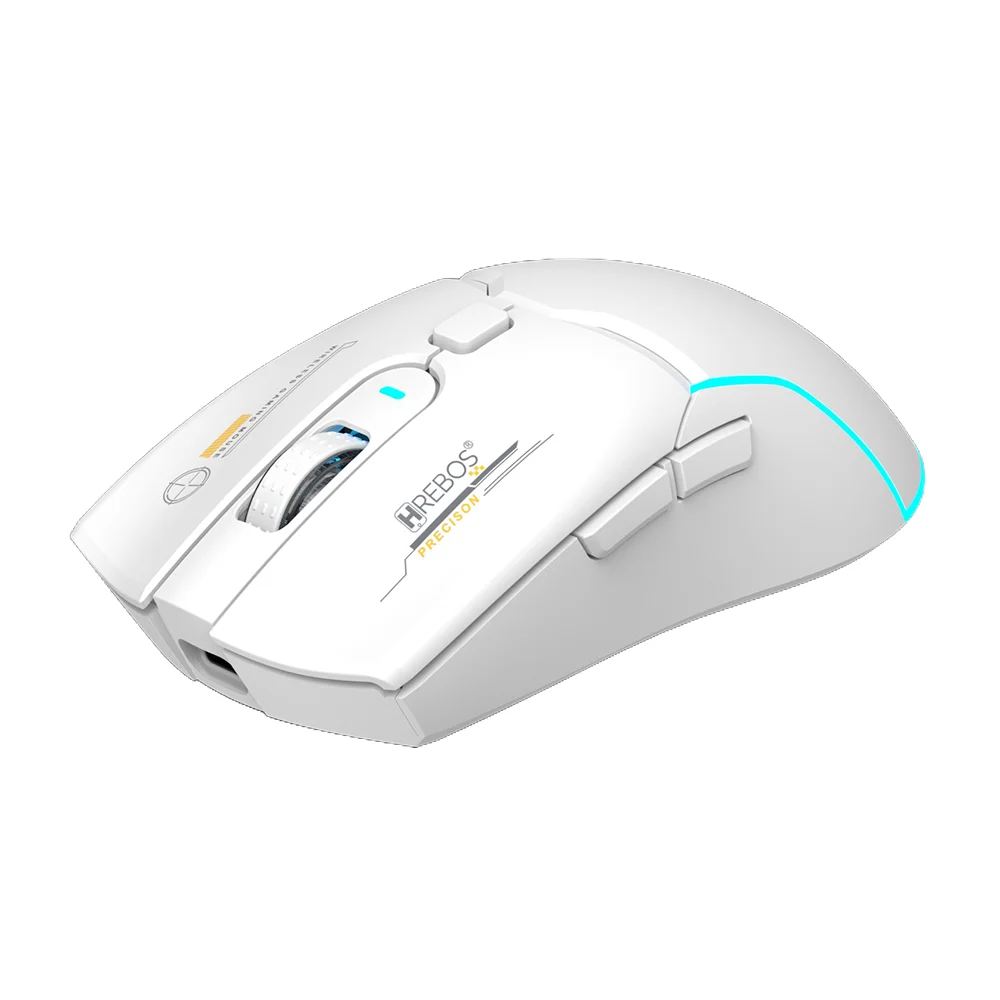 Imagem 2 de 5 do produto Mouse Hrebos If-600 Atlas 2400dpi Wireless Bluetooth Branco