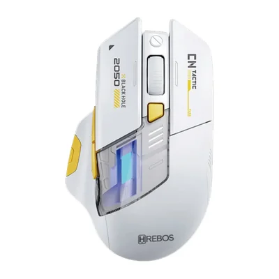 Mouse Hrebos Glidetrack If-387 Wireless 2400dpi Recarregavel Branco