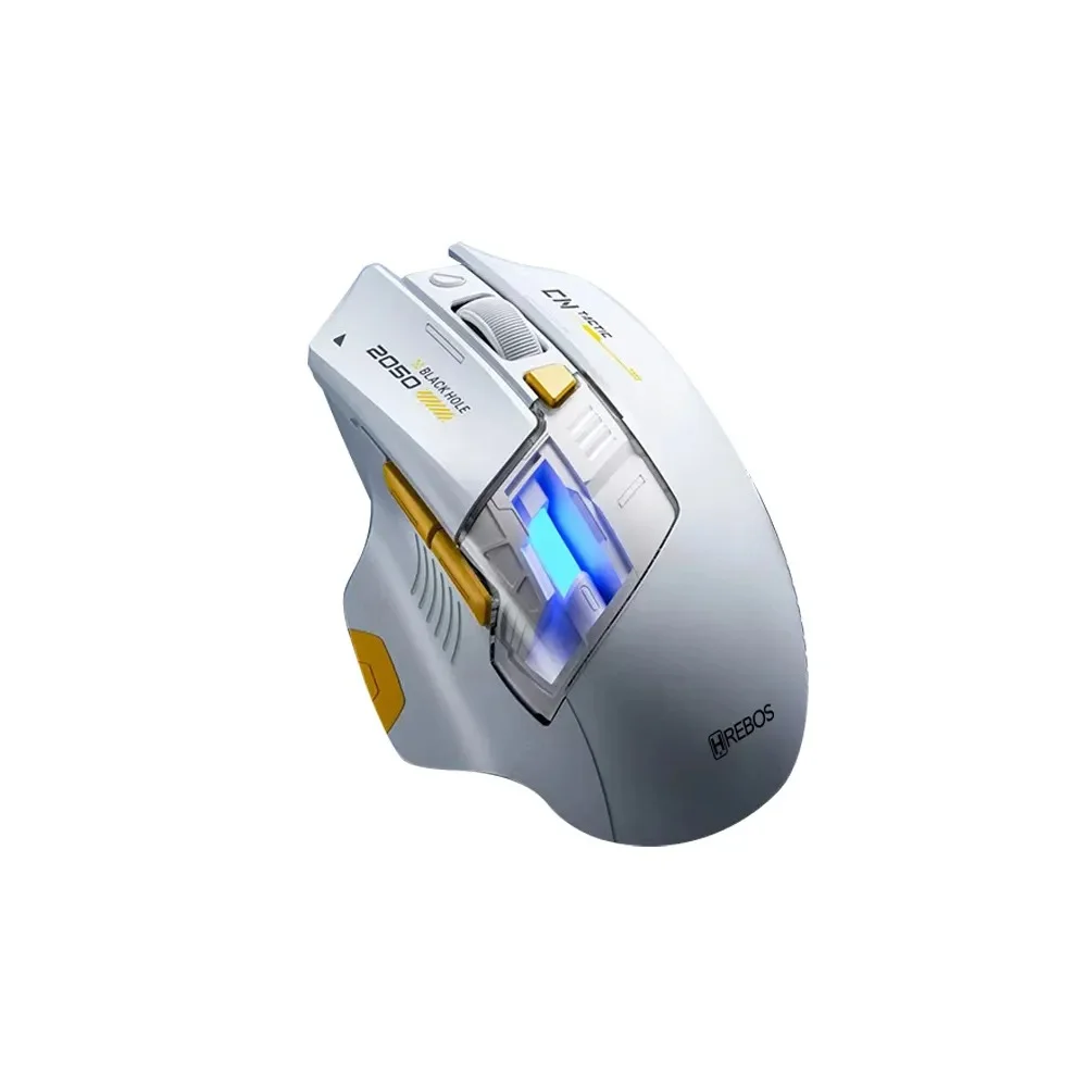 Imagem 2 de 5 do produto Mouse Hrebos Glidetrack If-387 Wireless 2400dpi Recarregavel Branco