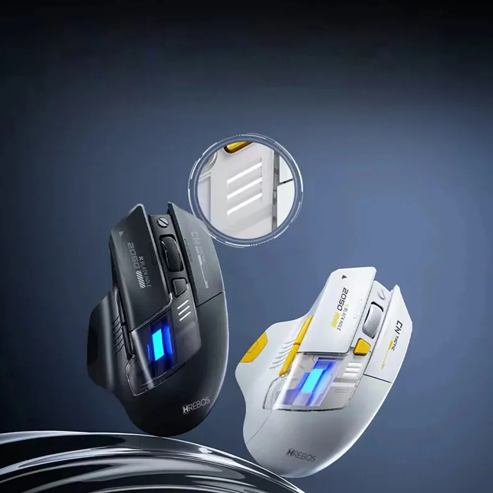 Imagem 4 de 5 do produto Mouse Hrebos Glidetrack If-387 Wireless 2400dpi Recarregavel Branco
