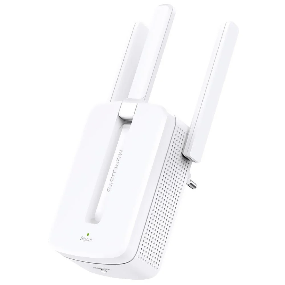 Repetidor De Sinal Mercusys Mw300re 2.4ghz 300mbps Wi-fi Extensor De Cobertura 3 Antenas Branco Bivolt
