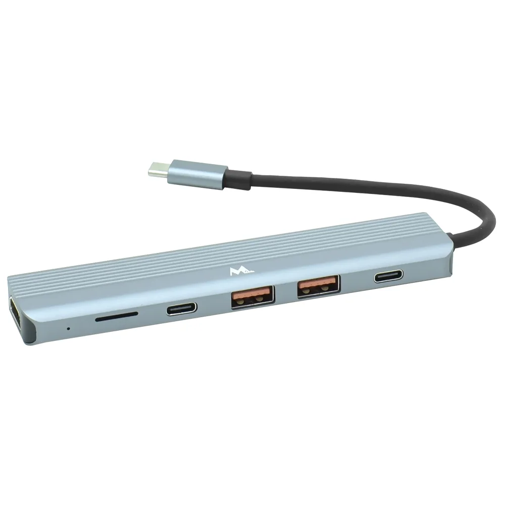 Imagem 2 de 2 do produto Hub Usb-c 3.0 Mtek Ds-61tc 6 Portas / HDMI / 2 Usb / Msd / 2 Usb-c - Cinza