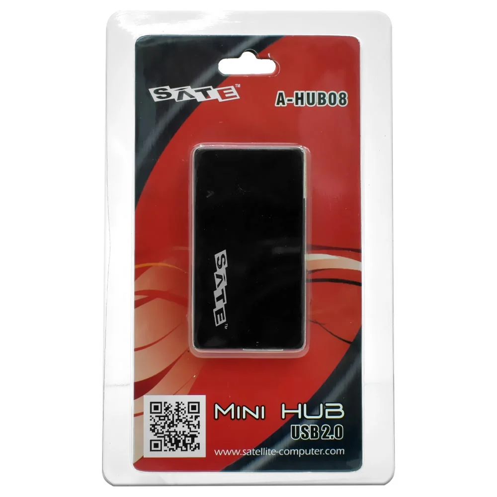 Imagem 3 de 3 do produto Hub Usb 2.0 Satellite A-hub08 4 Portas - Preto