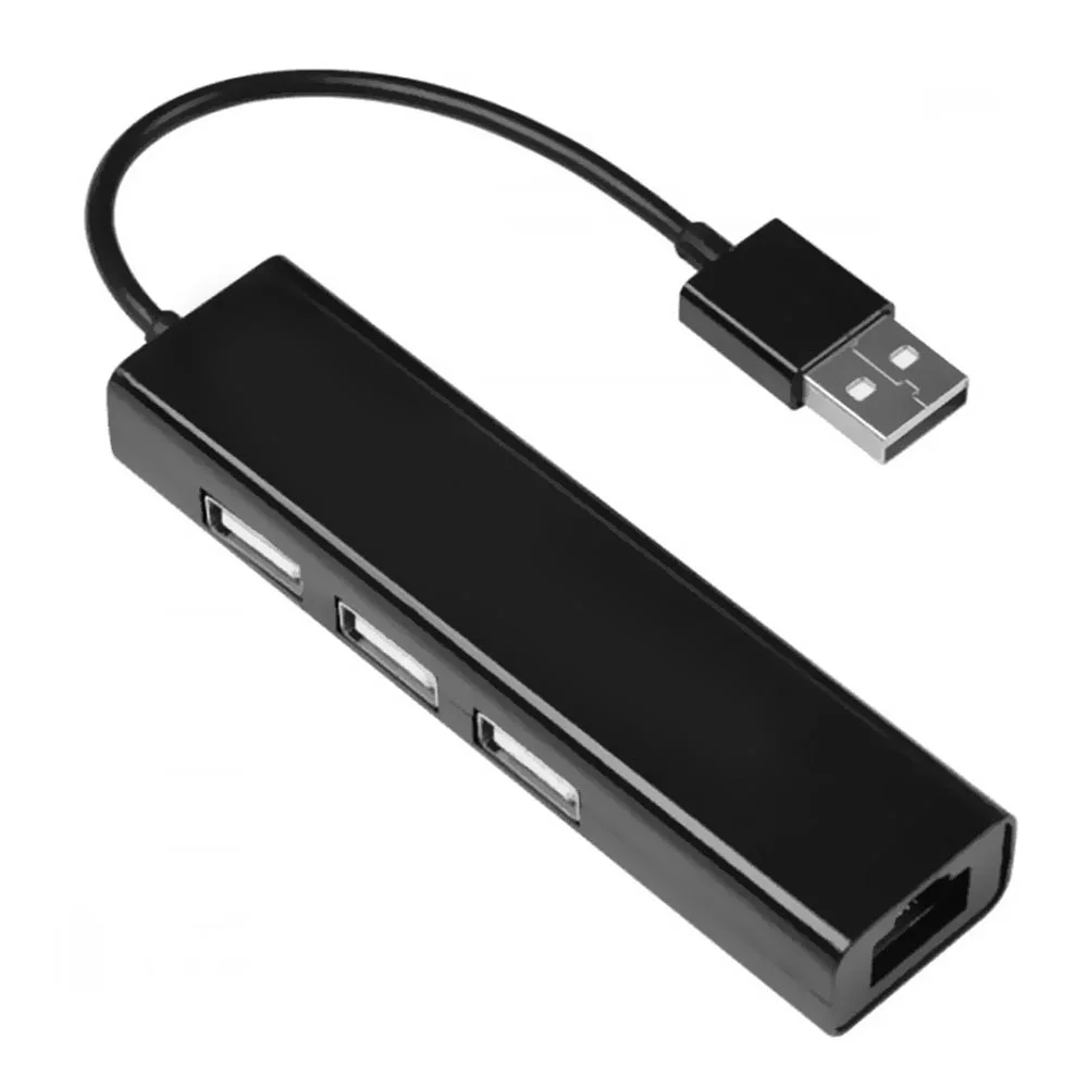 Imagem 2 de 3 do produto Hub Usb 2.0 Satellite A-hub40 3 Portas / Usb 2.0 / Rj-45 - Preto