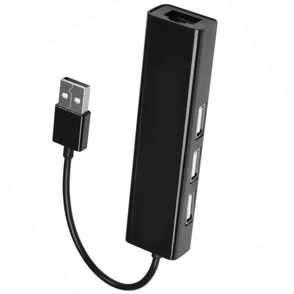 Imagem 3 de 3 do produto Hub Usb 2.0 Satellite A-hub40 3 Portas / Usb 2.0 / Rj-45 - Preto