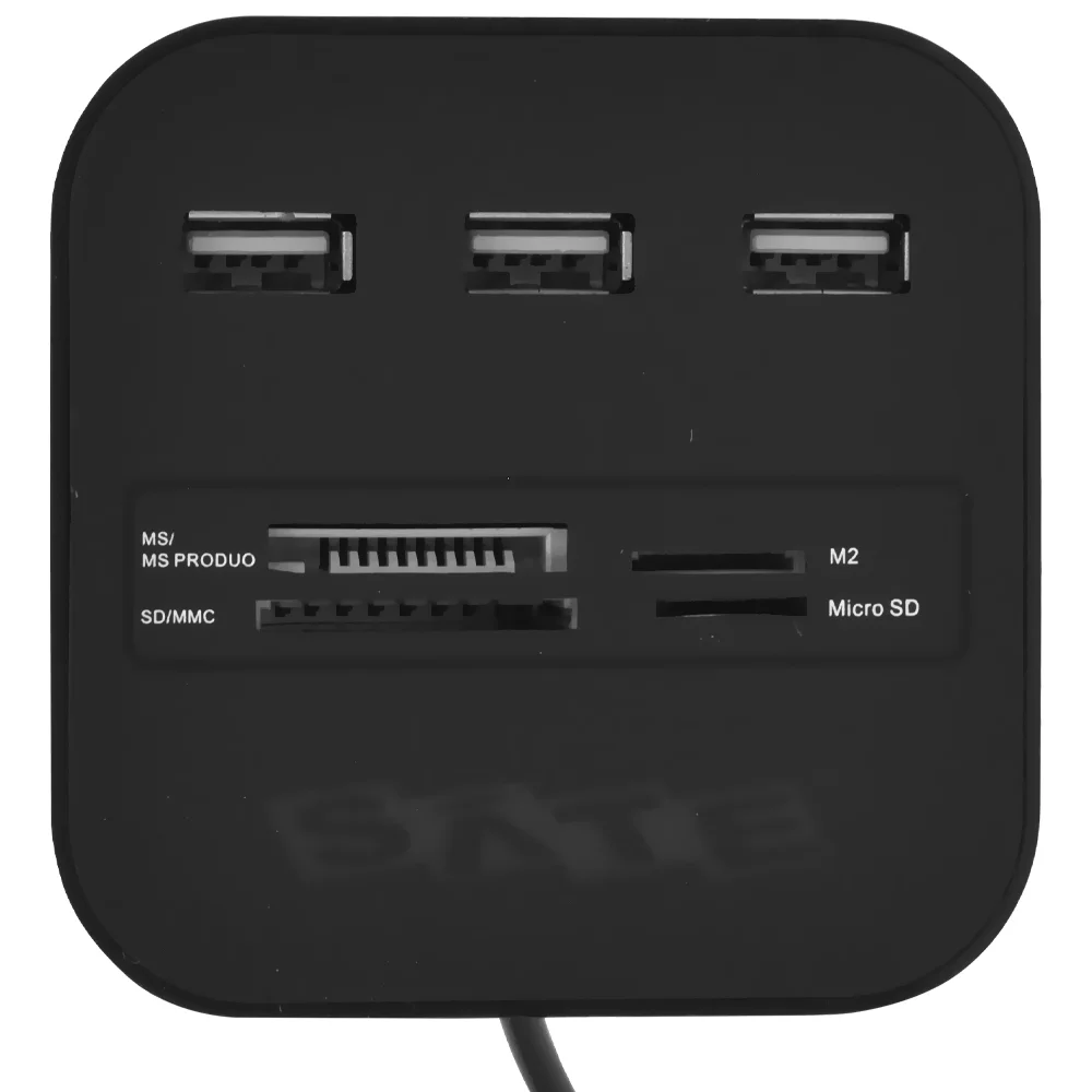 Imagem 2 de 3 do produto Hub Usb 2.0 + Leitor De Cartão Satellite A-hub07 3 Portas / Sd / Ms / Pro Duo / M.2