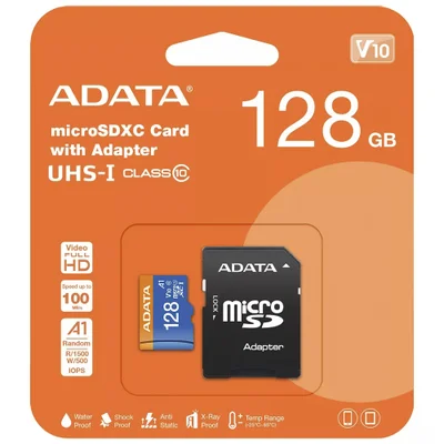 Cartão De Memória Micro Sd Adata 128GB Classe 10 - Ausdx128guicl10a1-ra1