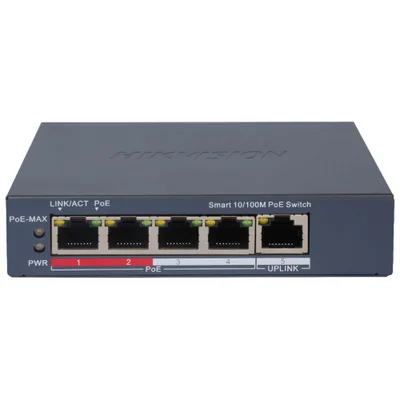 Hub Switch Hikvision Ds-3e1105p-ei/m 4 Portas / Poe / 10/100mbps