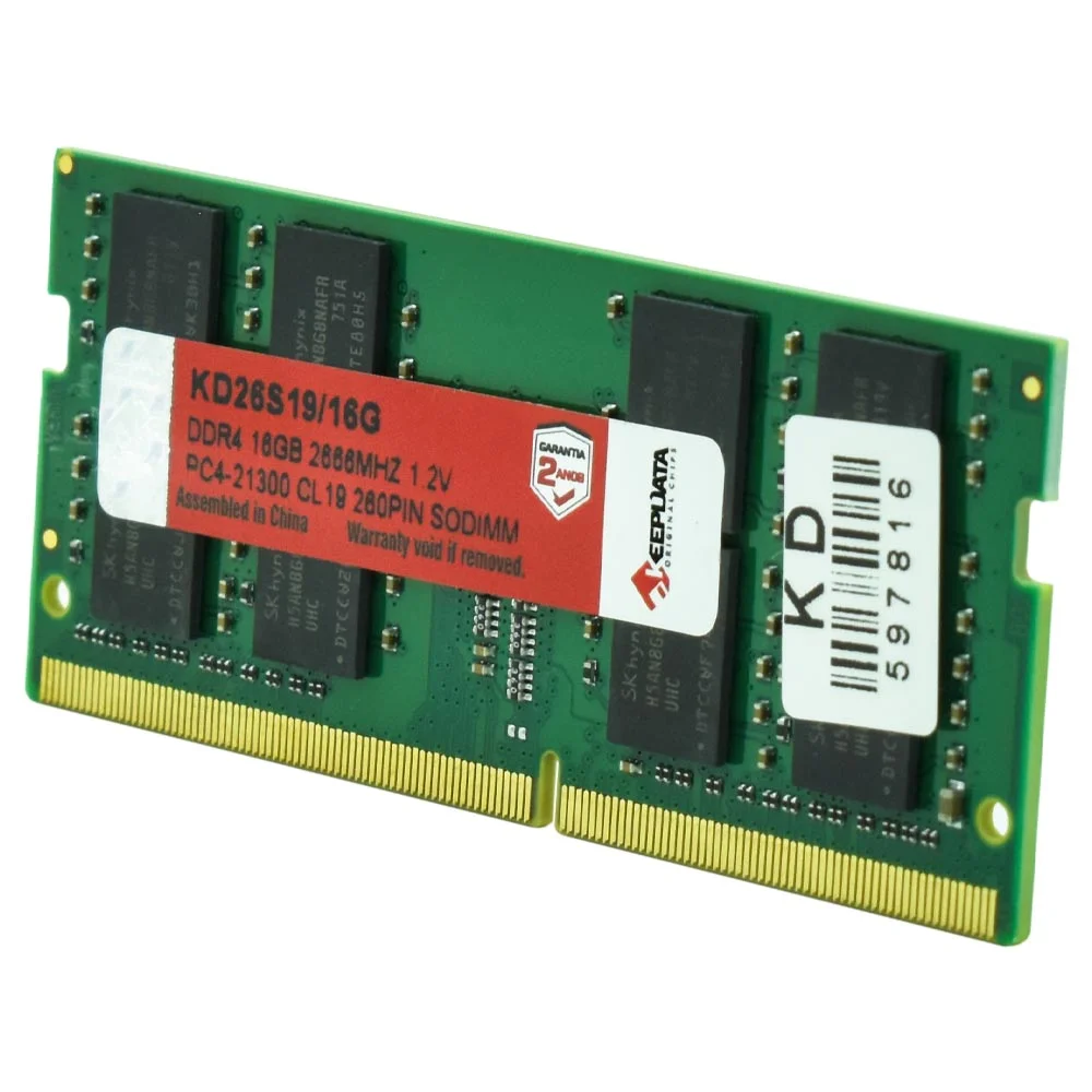 Imagem 2 de 3 do produto Memória Ram Para Notebook Keepdata Ddr4 16gb 2666mhz - Kd26s19/16g