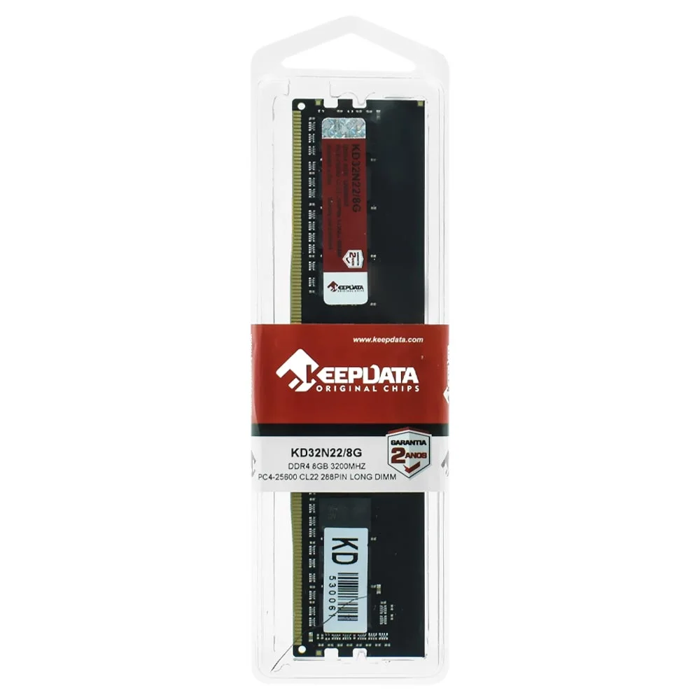 Imagem 3 de 3 do produto Memória Ram Keepdata Ddr4 8GB 3200mhz - Kd32n22/8g