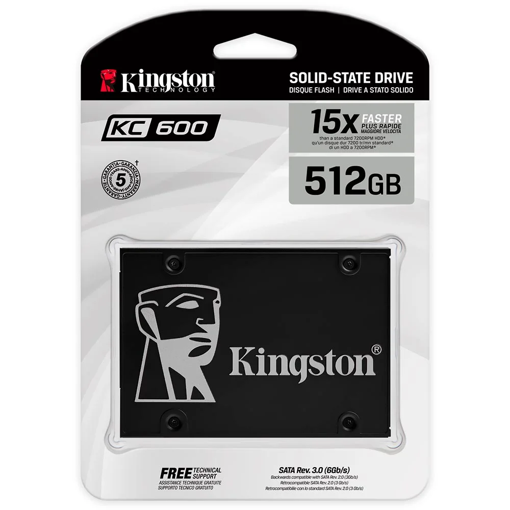 Imagem 2 de 3 do produto SSD Kingston 512gb Kc600 2.5" Sata 3 - Skc600/512g