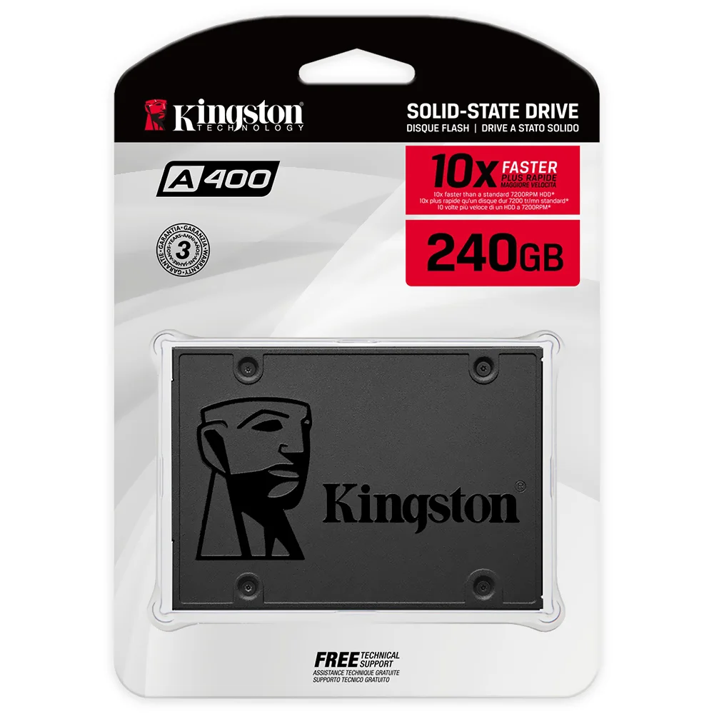 Imagem 2 de 3 do produto SSD Kingston 240GB 2.5" Sata 3 - Sa400s37/240g