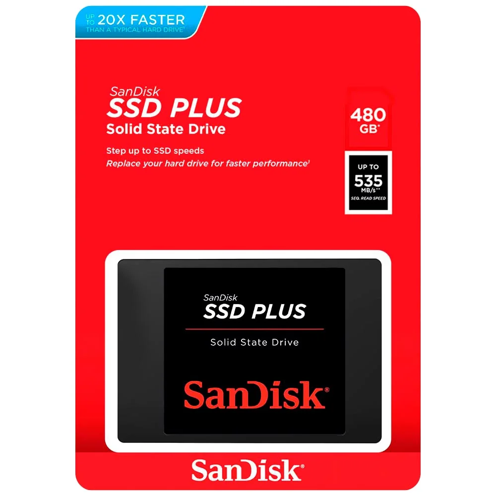 Imagem 2 de 3 do produto SSD Sandisk 480GB G26 Plus 2.5" Sata 3 - Sdssda-480g-g26