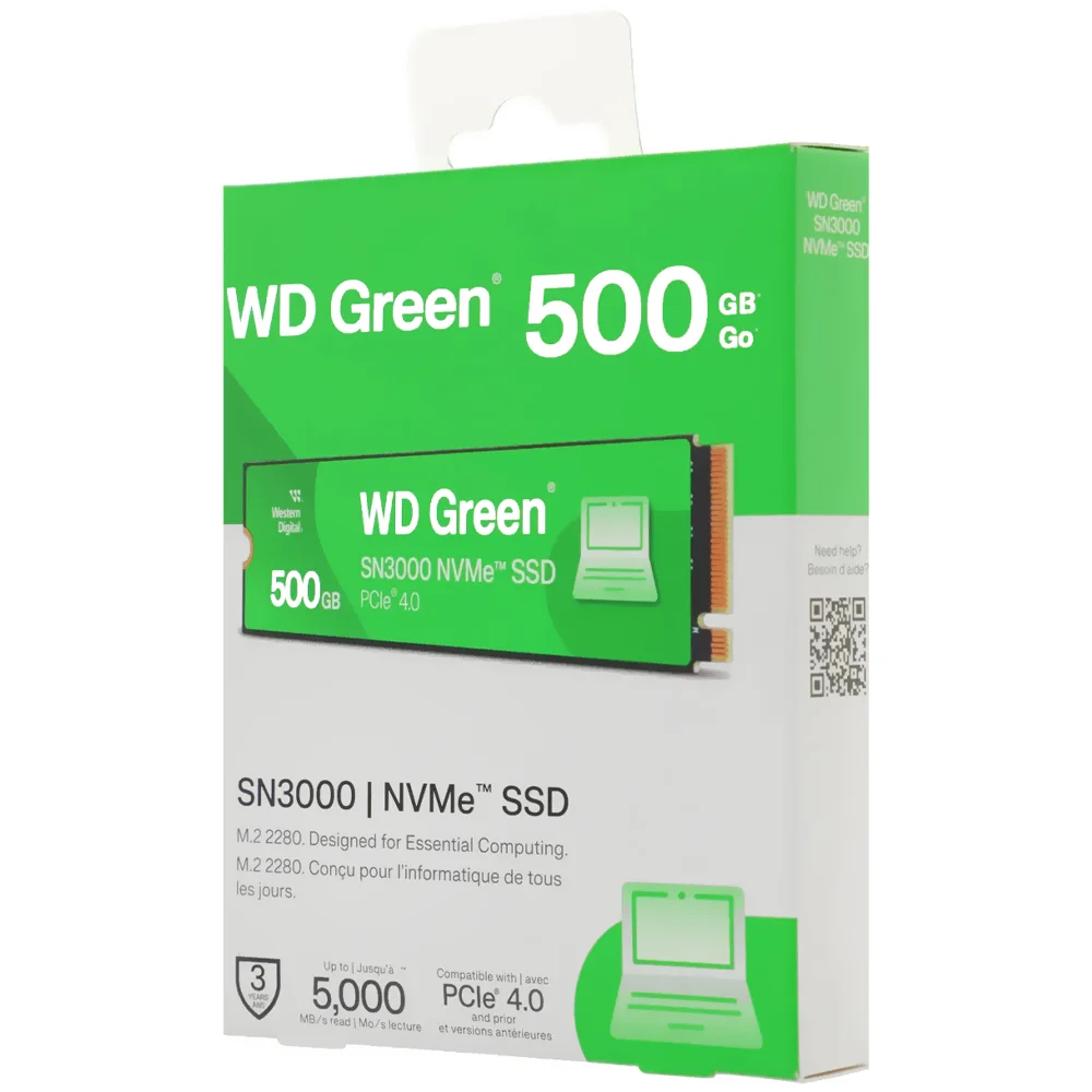 SSD WD M.2 500gb Western Green Nvme - Wds500g4g0e
