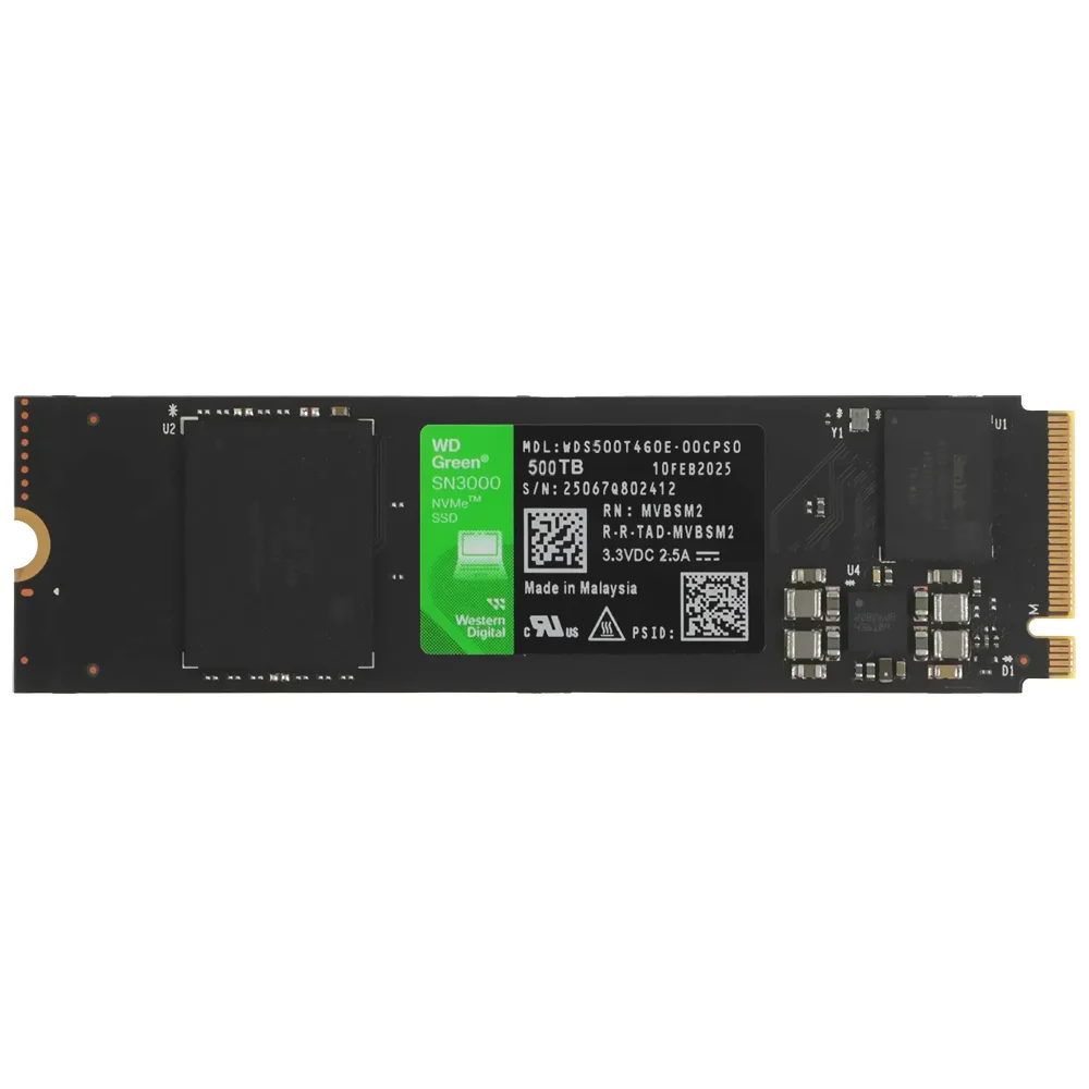 Imagem 3 de 3 do produto SSD WD M.2 500gb Western Green Nvme - Wds500g4g0e