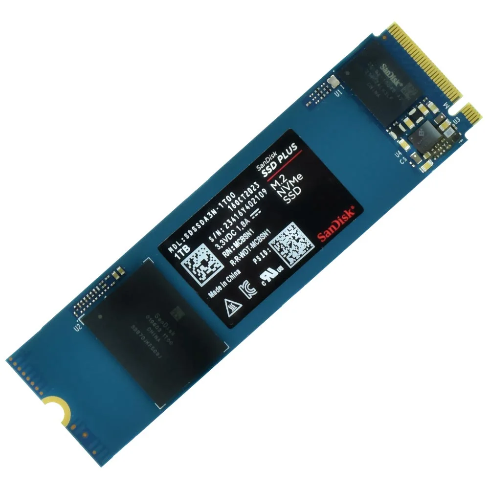 Imagem 2 de 3 do produto SSD Sandisk M.2 1TB Plus Nvme - Sdssda3n-1t00-g26