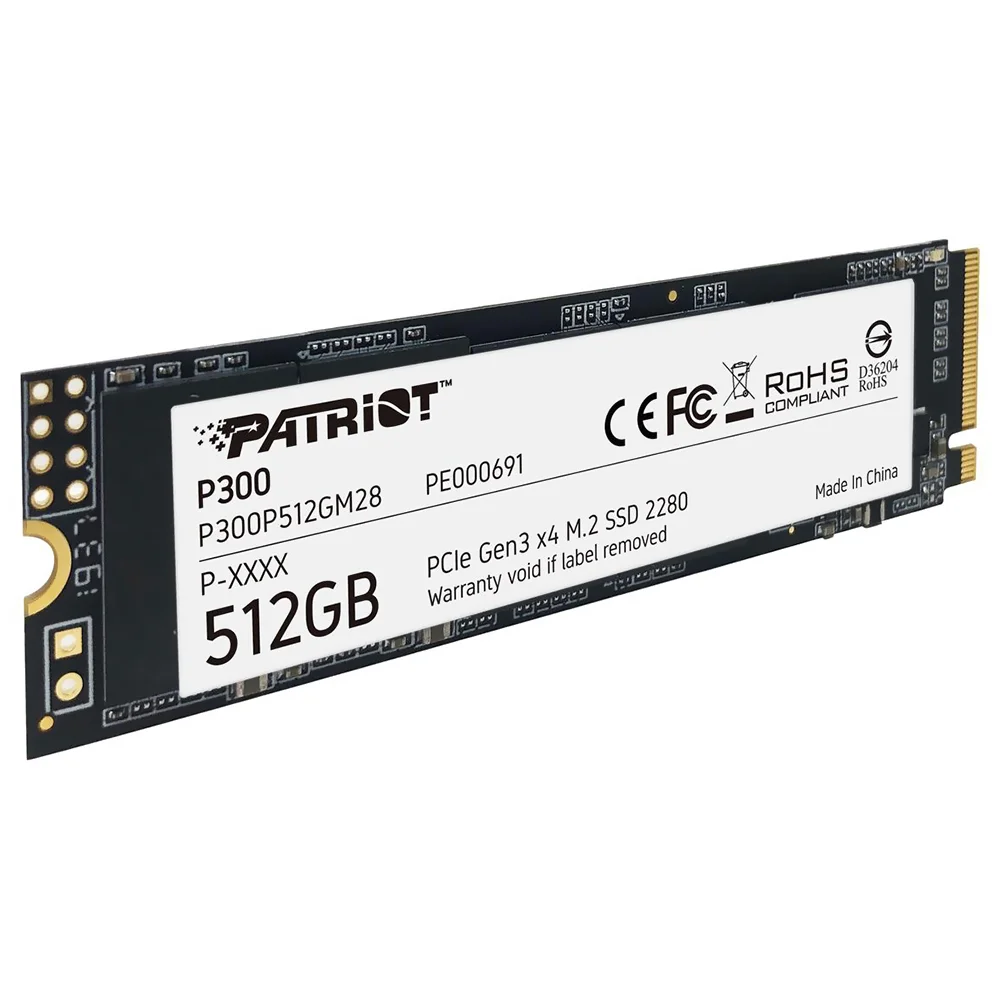 Imagem 2 de 3 do produto SSD Patriot M.2 512gb P300 Nvme - P300p512gm28