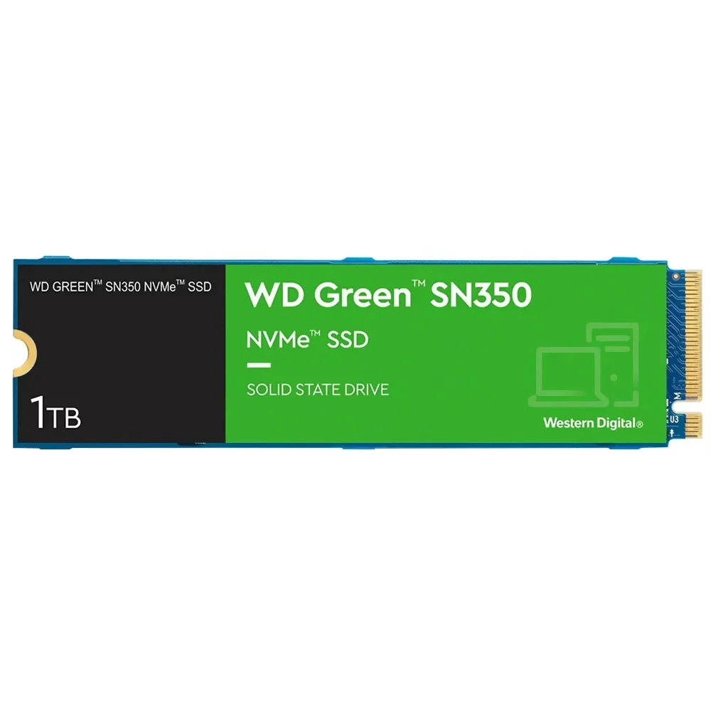 SSD WD M.2 1TB Sn350 Green Nvme - Wds100t2g0c