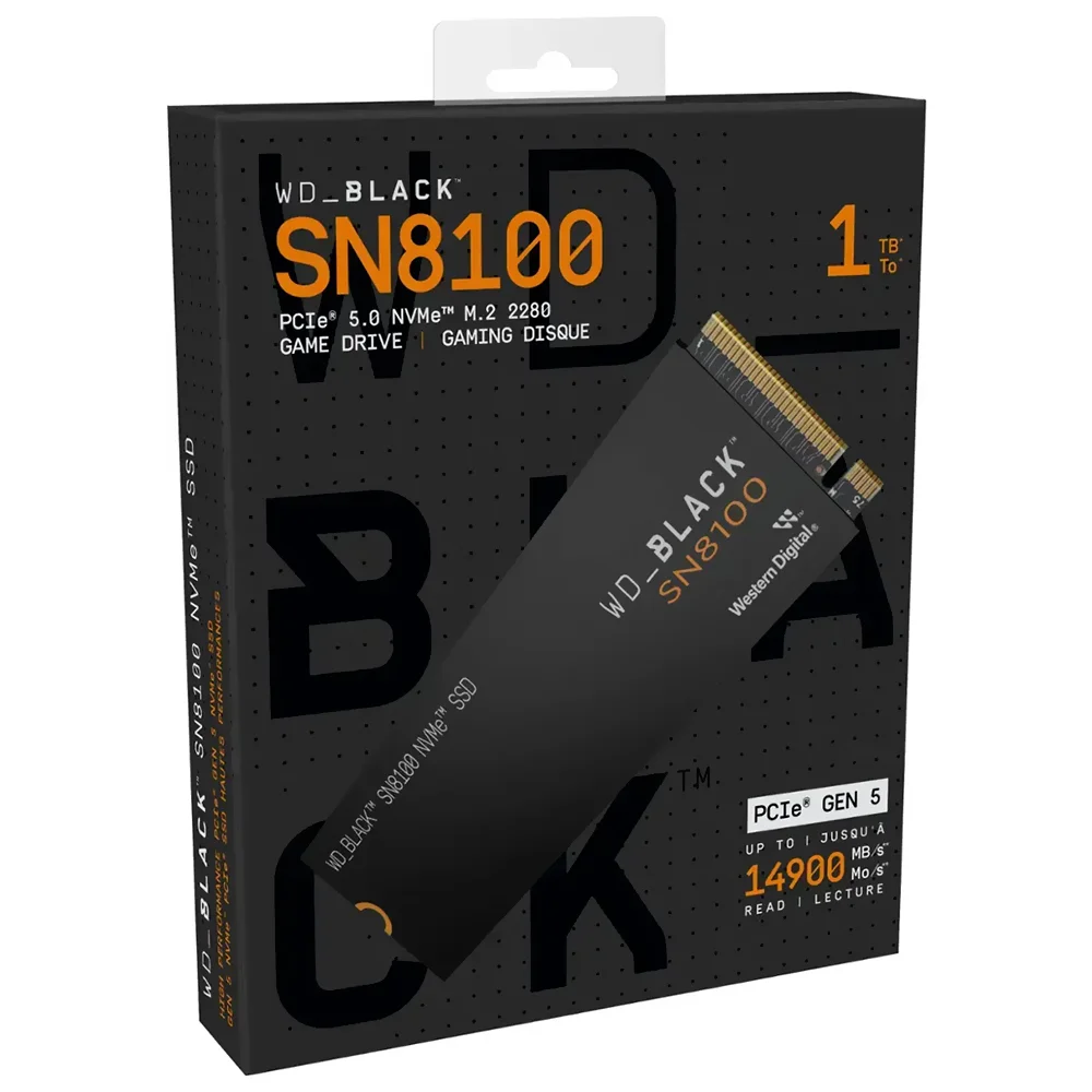 SSD WD M.2 1TB Black Sn8100 Nvme - Wds100t1x0m
