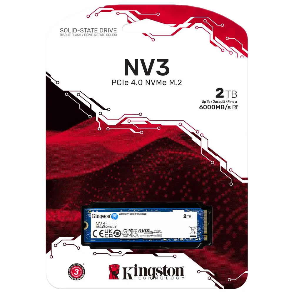 Imagem 2 de 3 do produto SSD Kingston M.2 2TB Nv3 Nvme - Snv3s/2000g