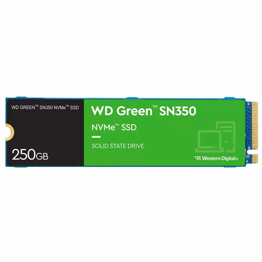 SSD WD M.2 250gb Sn350 Green Nvme - Wds250g2g0c