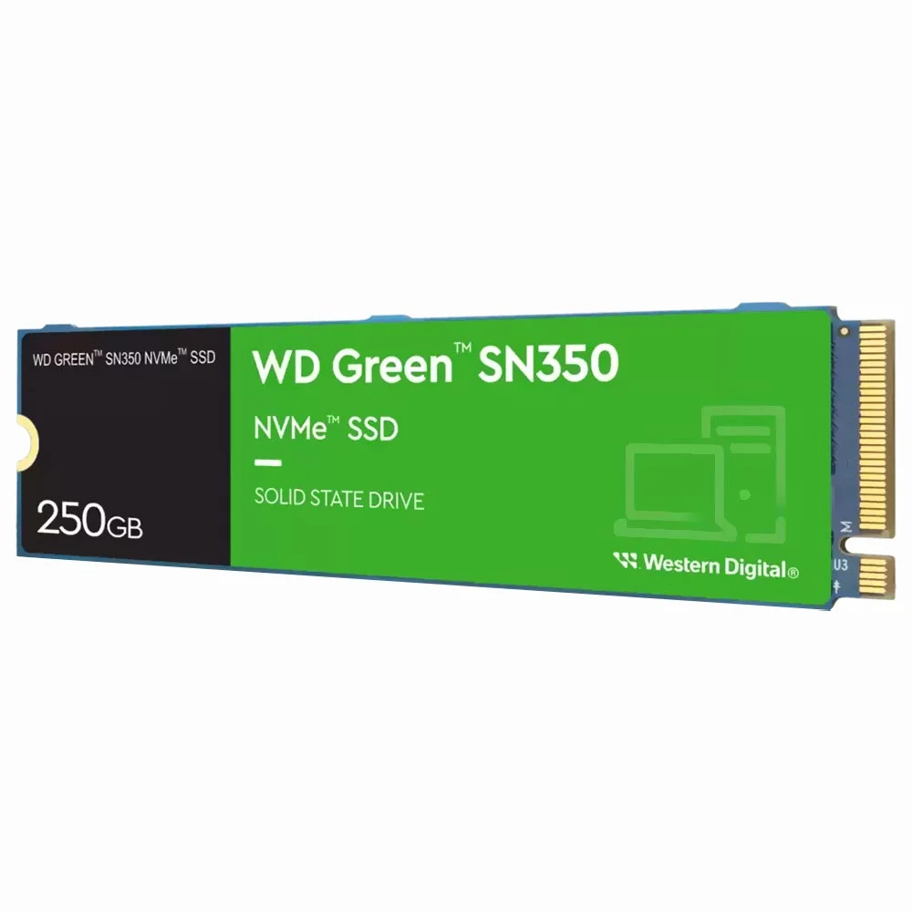 Imagem 2 de 3 do produto SSD WD M.2 250gb Sn350 Green Nvme - Wds250g2g0c