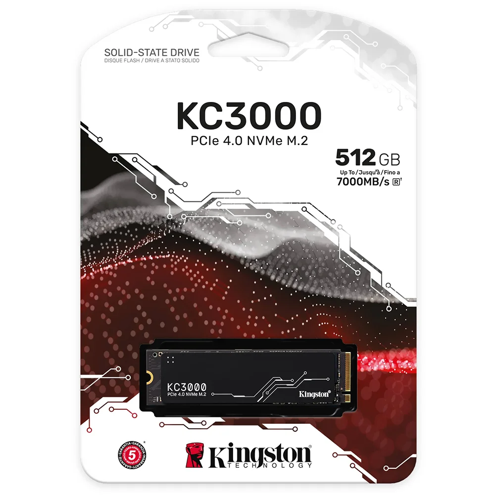 Imagem 2 de 3 do produto SSD Kingston M.2 512gb Kc3000 Nvme - Skc3000s/512g