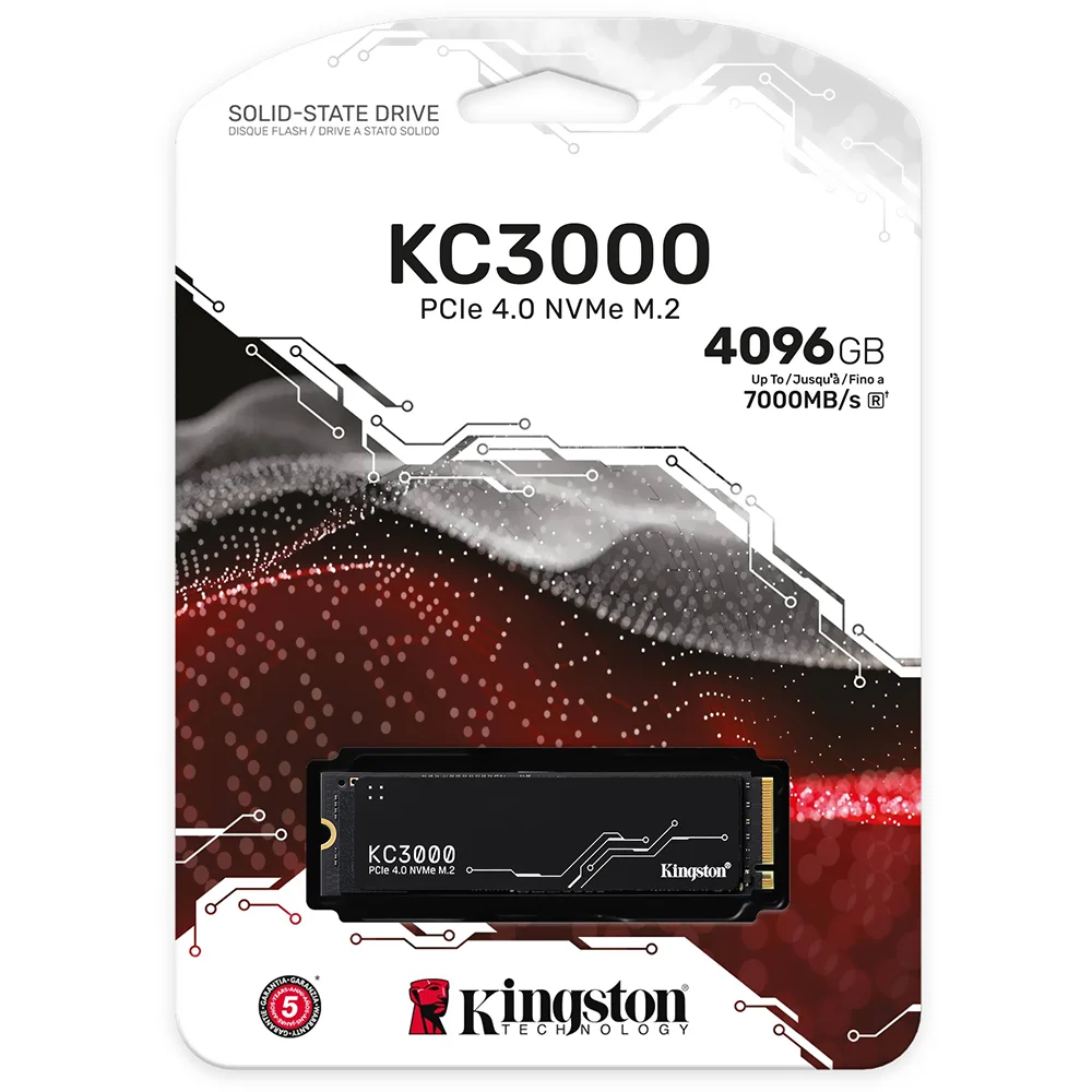 Imagem 2 de 3 do produto SSD Kingston M.2 4TB Kc3000 Nvme - Skc3000d/4096g