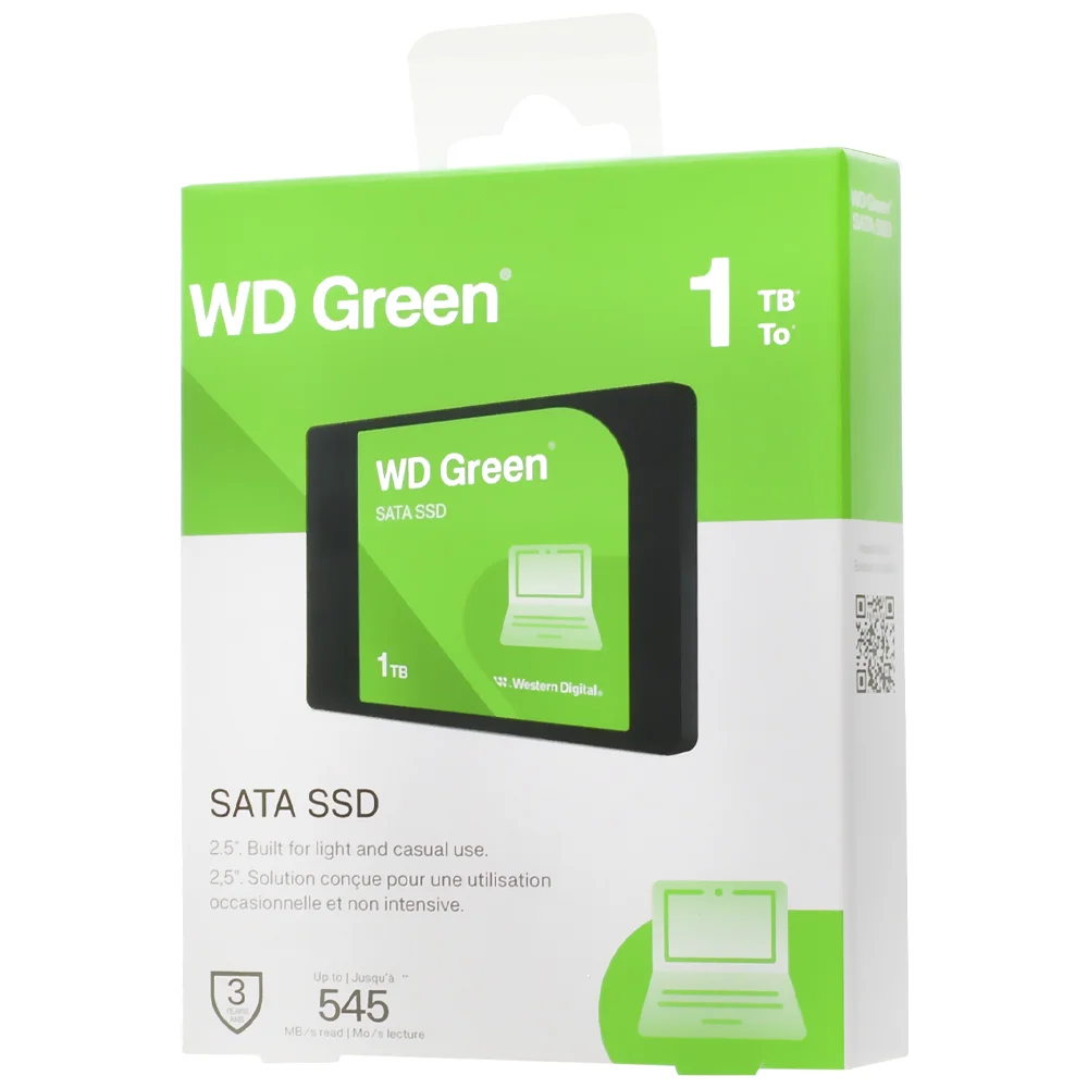 Imagem 2 de 3 do produto SSD WD 1TB Western Green 2.5" Sata 3 - Wds100t5g0a