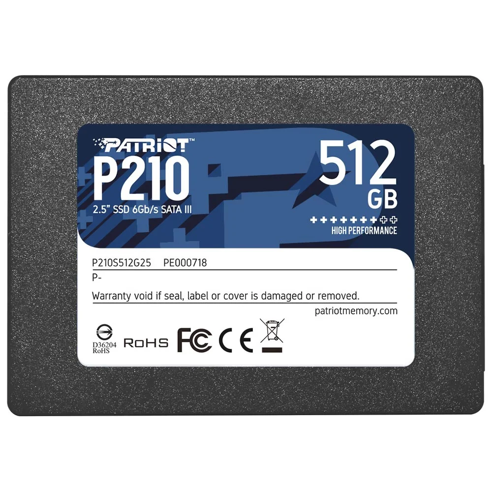 SSD Patriot 512gb P210 2.5" Sata 3 - P210s512g25
