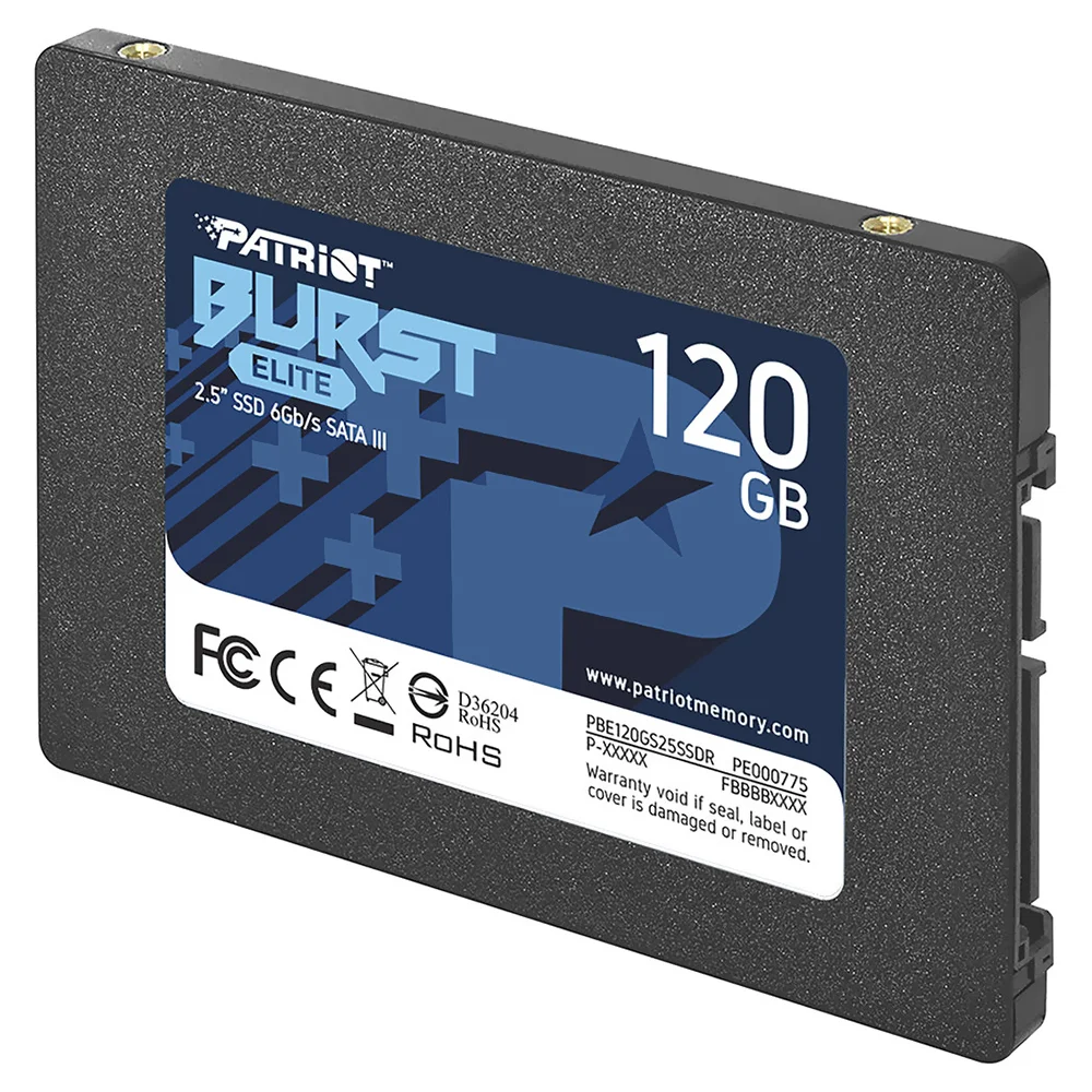 Imagem 3 de 3 do produto SSD Patriot 120GB Burst Elite 2.5" Sata 3 - Pbe120gs25ssdr