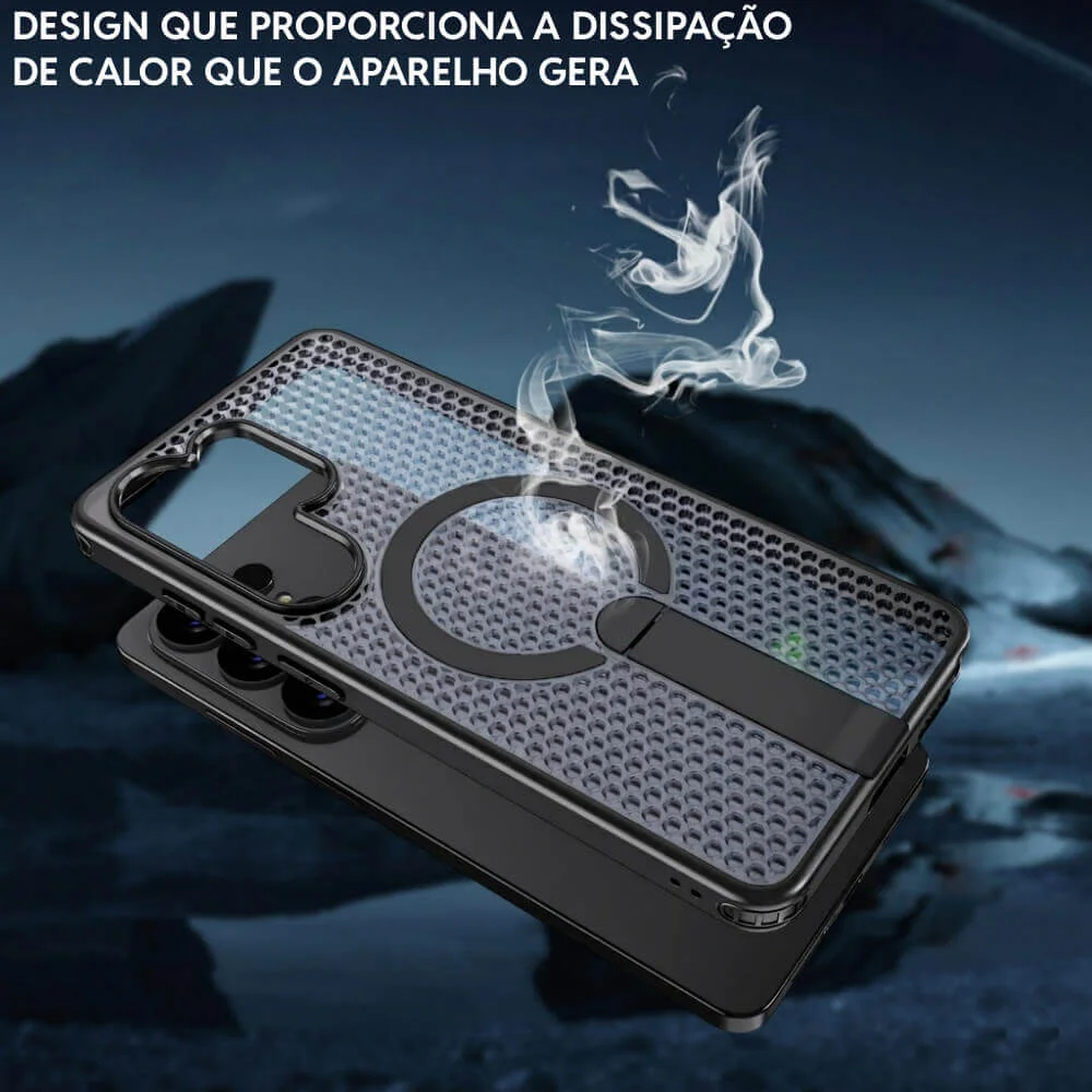 Brcshop | Capa Protetora Magnética Samsung Galaxy S26 Ultra Compatível Magsafe, Anti-Aquecimento, Suporte e Carregamento por Aproximação - Cor: Preto Brcshop | Capa Protetora Magnética Samsung Galaxy S26 Ultra Compatível Magsafe, Anti-Aquecimento, Suporte e Carregamento por Aproximação - Cor: Preto