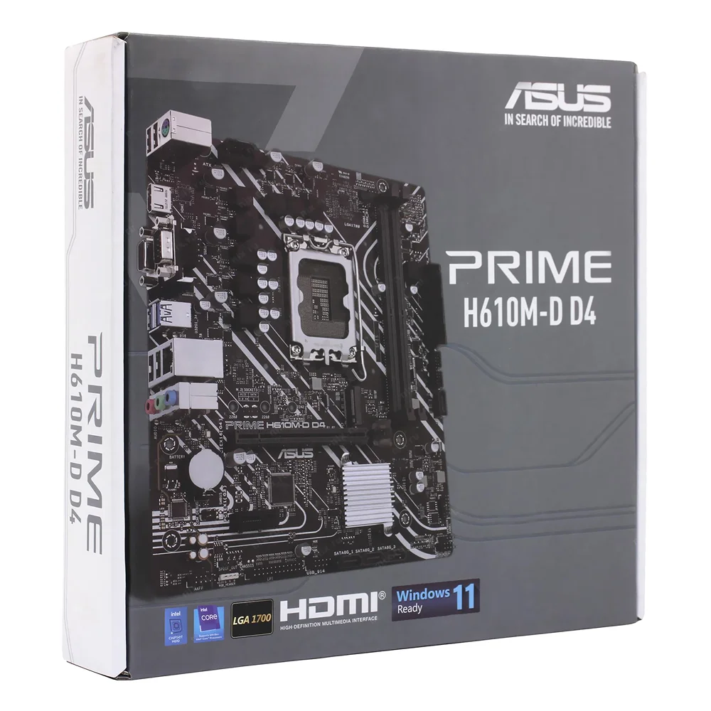 Imagem 3 de 3 do produto Placa Mãe Asus Prime H610m-d D4 Socket LGA  1700 / Vga / Ddr4