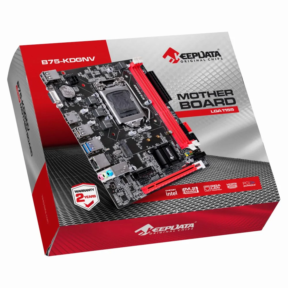 Imagem 2 de 3 do produto Placa Mãe Keepdata B75-kdgnv Socket LGA  1155 / Vga / Ddr3