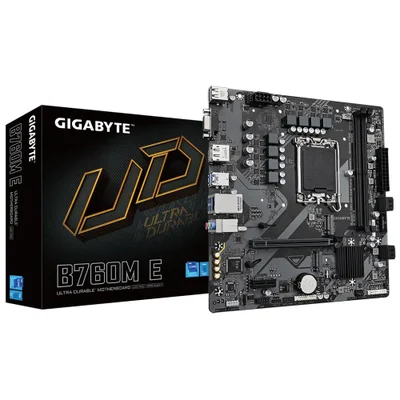 Placa Mãe Gigabyte B760m E Socket LGA 1700 Vga Ddr5 Micro Atx 4 Slots Memória Suporte Intel 12ª Geração