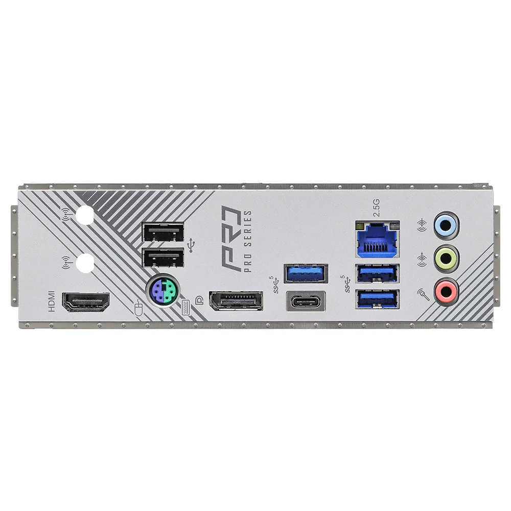 Imagem 3 de 3 do produto Placa Mãe Asrock B760m Pro Rs Socket LGA  1700 Ddr5 Micro Atx 4x Ddr5 128GB PCie 5.0 Usb 3.2 Gen2 RGB