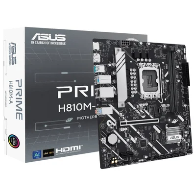 Placa Mãe Asus Prime H810m-a Socket LGA 1851 Ddr5 Micro Atx 2x Dimm 3200mhz Suporte A 10ª E 11ª Geração Intel