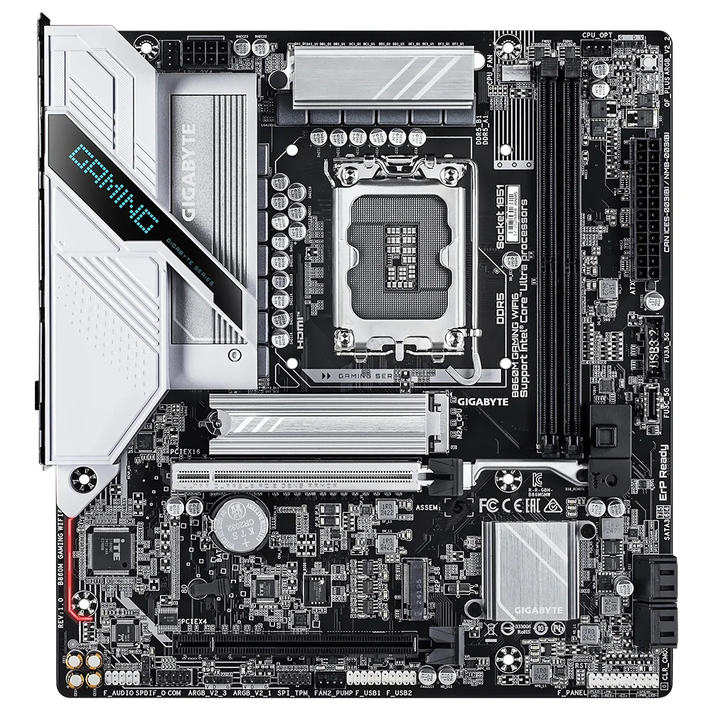 Imagem 3 de 3 do produto Placa Mãe Gigabyte B860m Gaming Wi-fi 6 LGA  1851 Ddr5 Micro Atx 4 Slots Memória RGB 2.5gbe